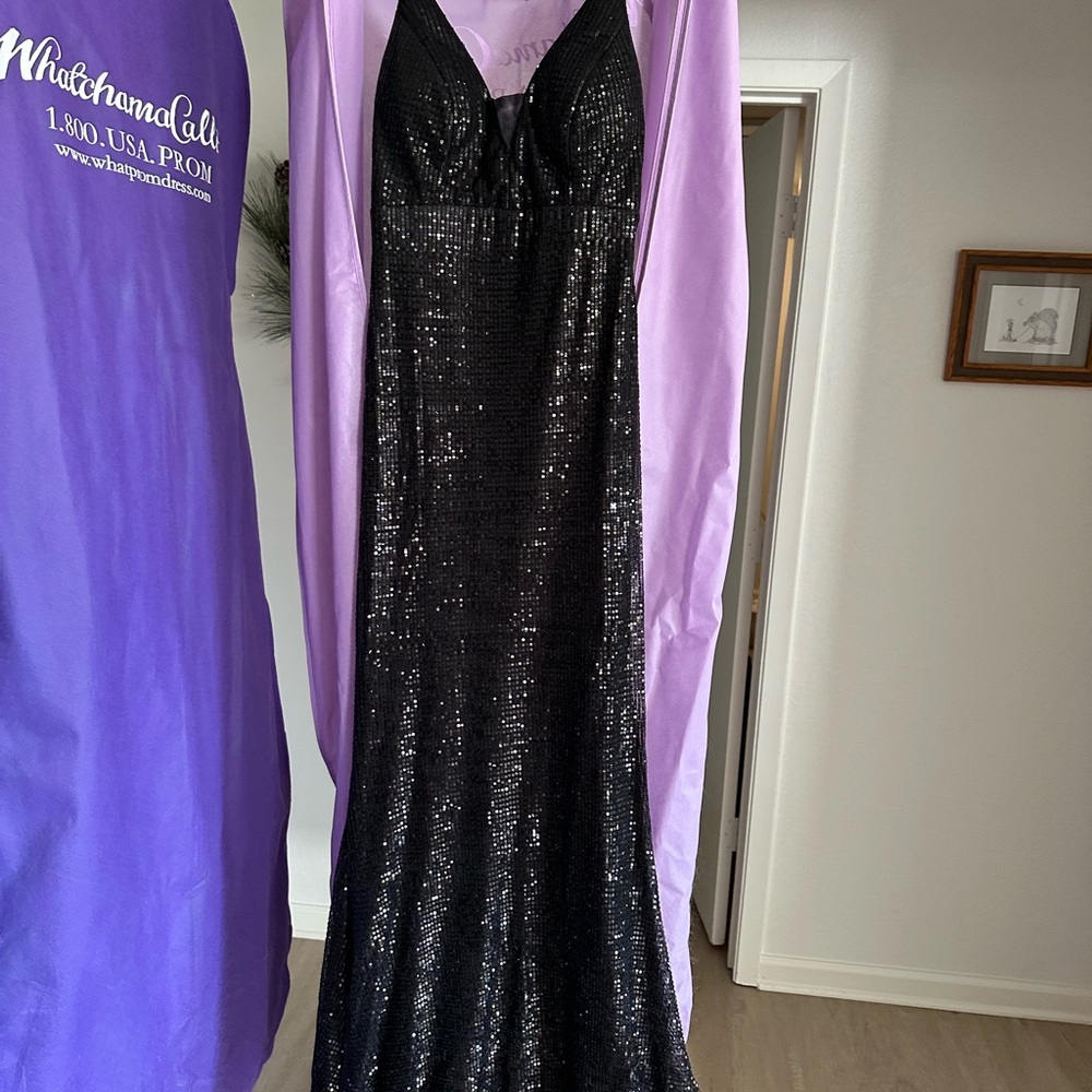 Black Sequin Formal Gown